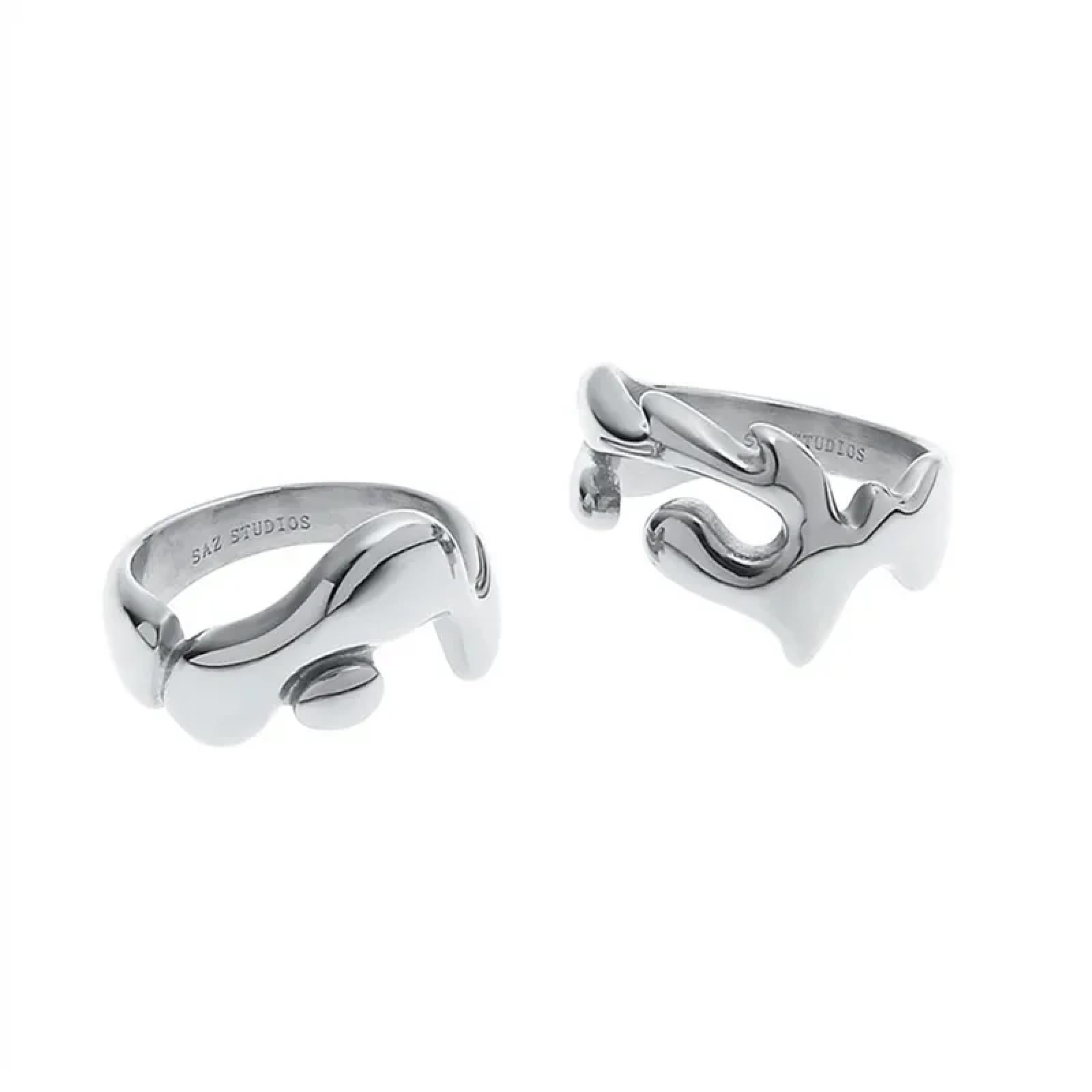 Ring Ringe Damen Bijouterie Herren Liquid Lava Ring Paar Unregelmäßige Ins Minimalist Hip-Hop Mode All-Match Set Schmuck Accessoires