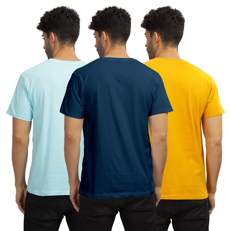 Image of XENOVAURBAN Unisex Regular Cotton Combo of 3 Solid Color Tshirt