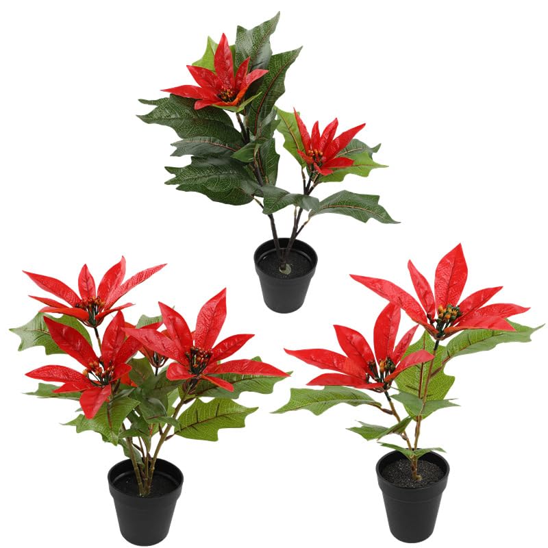 Plantes artificielles intérieur en pot pour une décoration de Noël magique au bureau