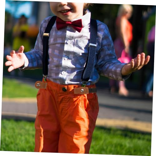 2pcs Stretchy Elastic Waist Belts for Boys No Buckle Flexible Belts for Jeans Dresses School Uniforms Casual Pants Khaki and Black4