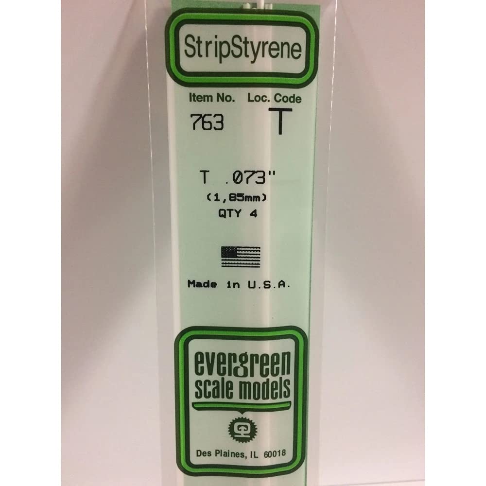 Amazon | エバーグリーン プラ素材 T字型棒 ウェブ高1.8mm フランジ幅