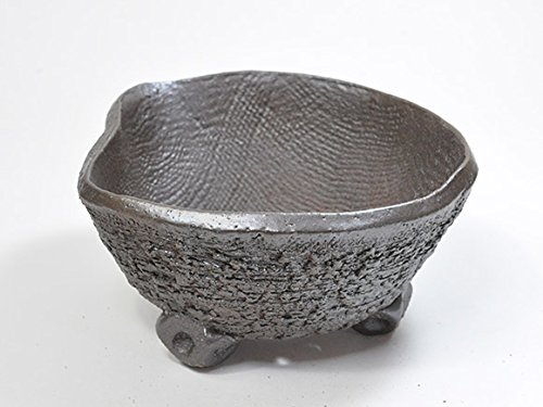 盆栽妙 信楽焼 盆栽鉢 6号 変形丸型 幅19cm×奥行き18cm×高さ9.5cm 陶器製 植え替えキット付き 30210A1230