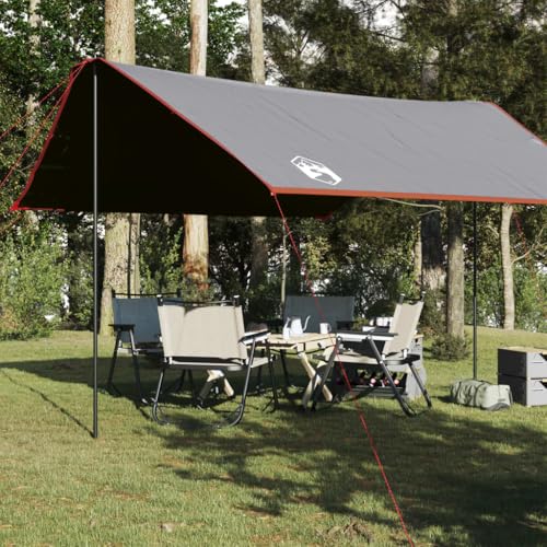 Tino Tech Tarp Outdoor Tent Zeltplane Tarp für Hängematte Wasserdicht Tarp Camping Zelt Plane Ultraleicht Camping Zeltplane Zeltunterlage für Ourdoor Camping 430x380x210 cm Oxford-Gewebe Orange