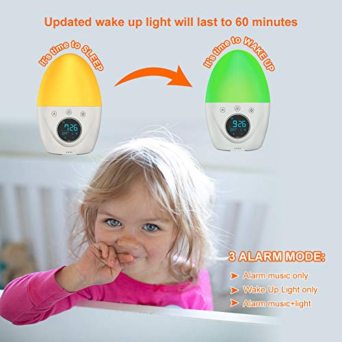 image for FiveHome Kids Alarm Clock, Children's Sleep Trainer, 7 Color Wake Up L