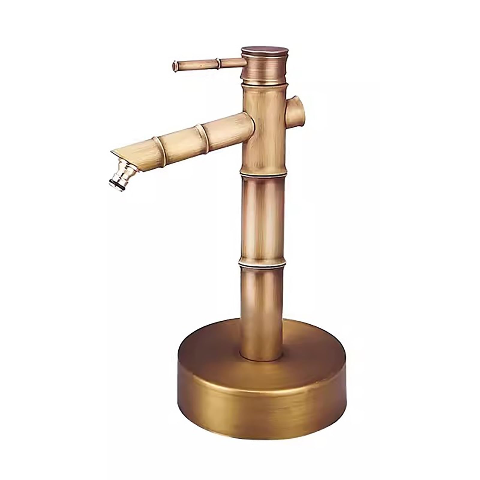 Amazon | 立水栓 屋外、真鍮製素朴な竹製屋外用蛇口、自立型屋外