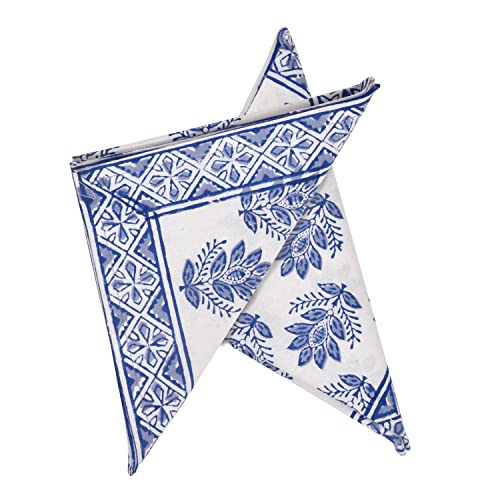 Image of BLOCKS OF INDIA Hand Block Print Cotton Table Napkin (Color 3)