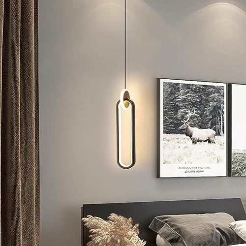 Lámpara de techo de diseño nórdico minimalista LED en negro mate 7