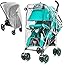 Obecome Stroller Rain Cover and Mosquito Net (2 Pieces), Universal Stroller Accessory,Baby Travel Weather Shield, Universal, 