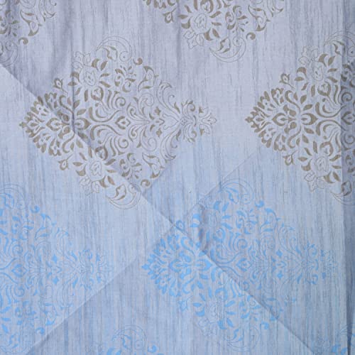 Image of Swayam Double Size AC Comforter | 254 cm X 228 cm | Grey, 150 GSM | Comes with Health Layer : Prevents oozing Out of Fibre