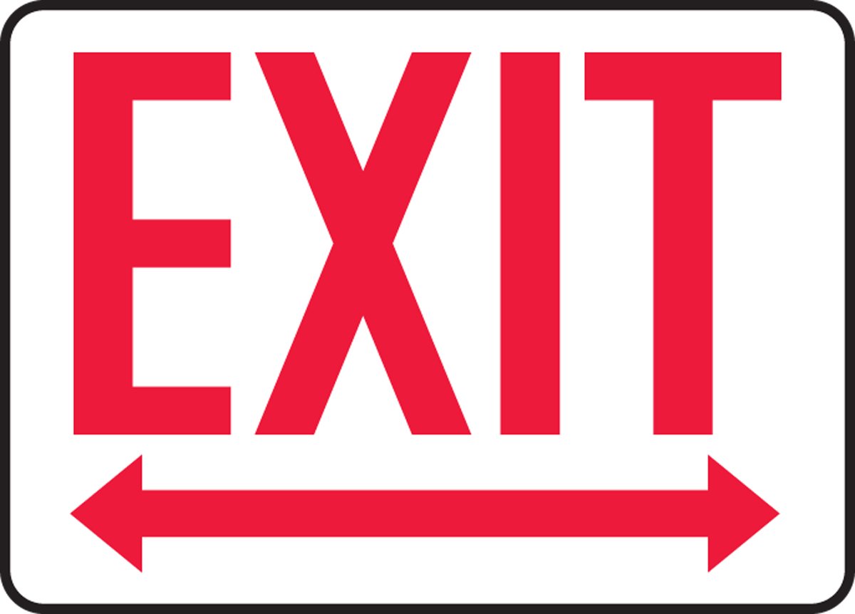 Panneau EXIT flèche pour guider le public dans les grands locaux - 2