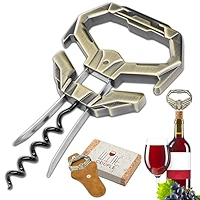 KERHAND 3 In 1 Ah So Two Prong Wine Opener & Cork Remover,It Can Remove The Older And Fragile Wine Corks So Easy For Connoisseurs To Uncork (Bronze - View #4