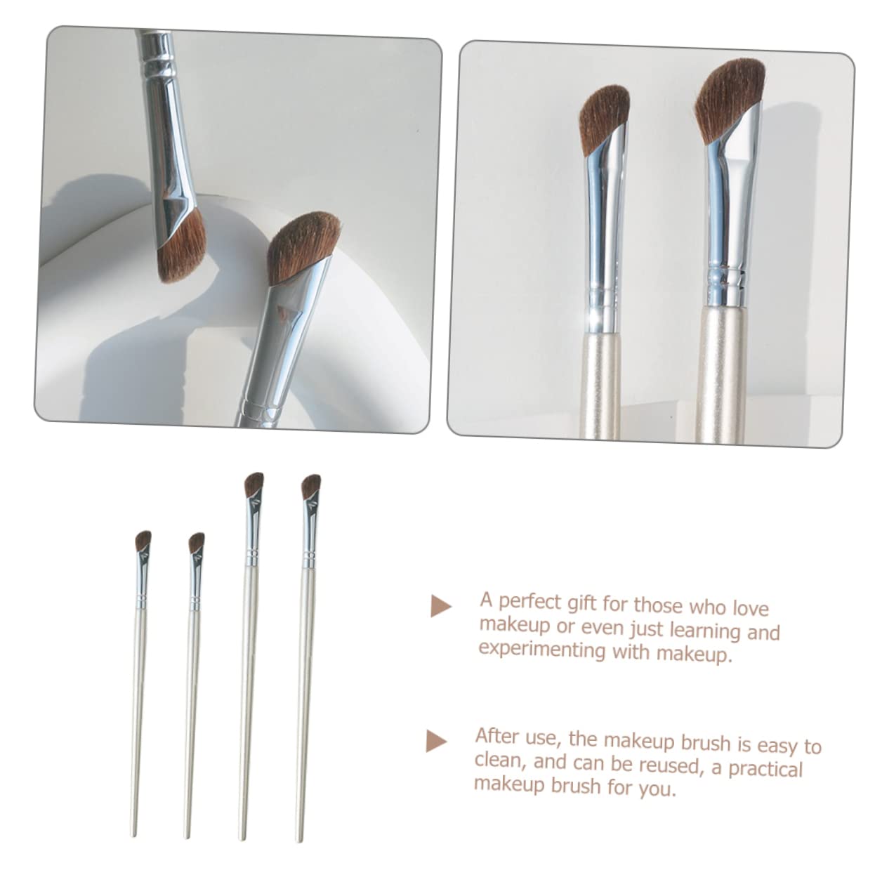 FRCOLOR 20pezzi Angolati Per Contouring Del Naso e Ombretto Per Confortevole Per Highlighter
