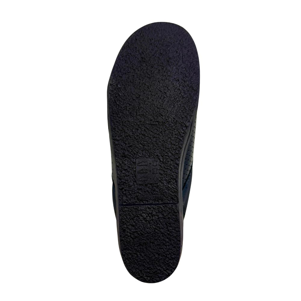 Zuecos Mujer Antideslizantes de Trabajo Calzado Sanitario y ortopédico cómodo para Enfermera, Cocina u Hospital Zapatillas de Piel o Goma Blancas y Azules de la Talla 35 a 41