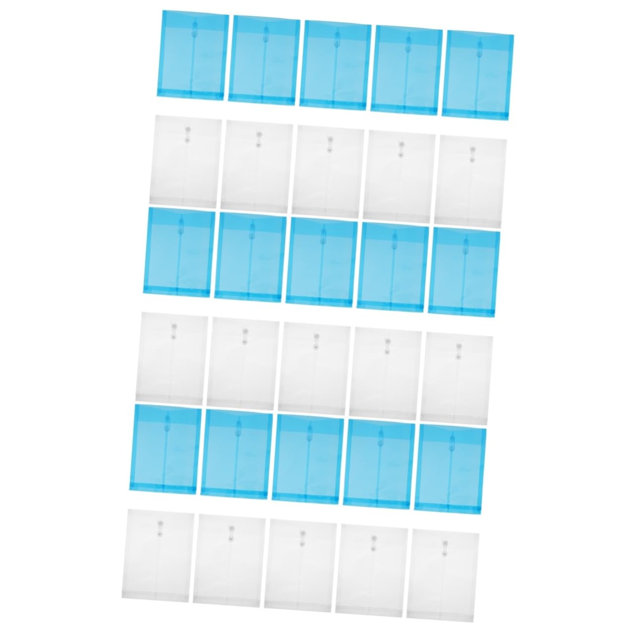 VILLCASE 3 Set Da 10 Pezzi Elegante Busta Portadocumenti in Plastica A4 Con Chiusura A Bottone Per Scuola Ufficio Viaggi Biglietti Da Visita Buste Riutilizzabili