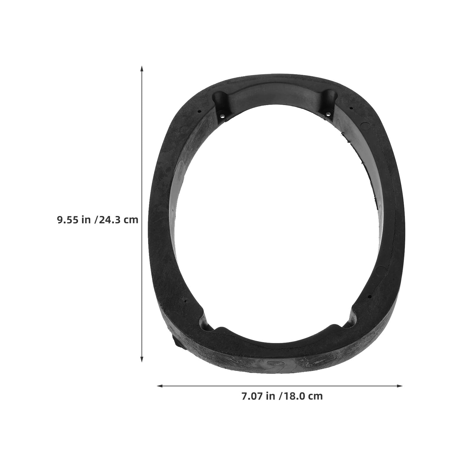 Ovale 6x9 Lautsprecher Dichtungsringe aus Kunststoff 4 Stück Schwarz