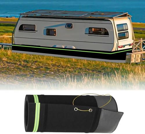 RV Skirting for Travel Trailers - 31" Tall Waterproof Underbelly Cover with Iron Mesh, 49ft Long, Ideal for Mobile Homes, Gardens, Outdoor Storage & Yard Protection