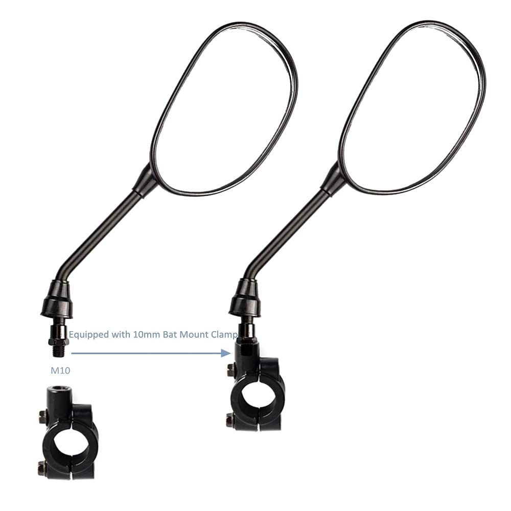 Motorcycle Side Mirror & Handlebar Mount For Bike ATV Scooter E-Bike Rear View - Foto 9