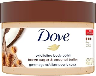 Dove Exfoliating Scrub Body Polish 298 g, Brown Sugar and Coconut Butter