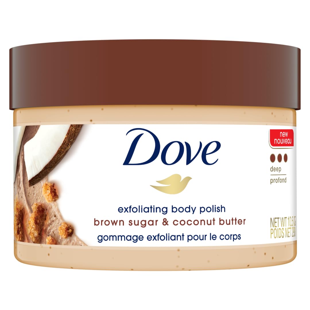 Dove Exfoliating Scrub Body Polish 298 g, Brown Sugar and Coconut Butter