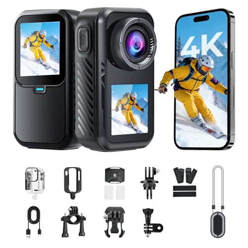 【Stabilizzazione elettronica EIS a 6 assi /Obiettivo ultra grandangolare 150°-Dash cam moto】Stabilizzazione completa, addio ai video traballanti. Che tu stia correndo, andando in bicicletta o facendo escursioni,le tue riprese rimangono sempre stabili. Lobiettivo ultra grandangolare da 150° offre un campo visivo vicino alla visione periferica umana, offrendo possibilità infinite per selfie Vlog,riprese in prima persona e in spazi ristretti–le tue narrazioni visive diventano più ricche e dinamiche