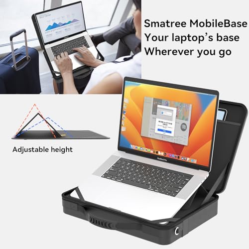 Image of Smatree MobileBase Laptop Shoulder Sleeve for 15.3 inch Macbook Air M4 2025 /M3 2024 /M2 A3114, for 16 inch Macbook Pro M4 2024 /M3 /M2 2023 A2991 A2780 A2485, Hard Laptop Carrying Case with Stand (A485S)