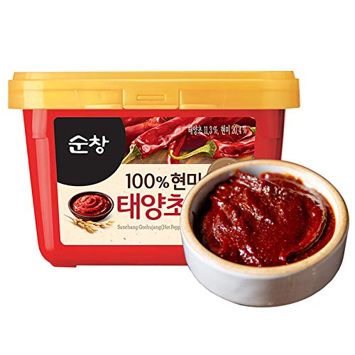 Gochujang, Hot Pepper Paste, Sweet Chili Sauce, 599g (1.32lb) Korean Traditional Sunchang Brown Rice Red Pepper Paste, Premium Korean Red Chili Paste, Best of Thailand Sweet Chili Sauce