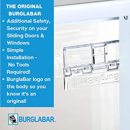 Burglabar 2 Pack - Great For Sliding Patio Door Lock, (Use 2 For Doors) For Basement Windows,Child Safety #TOP2