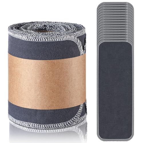 FuWeave 60 Pack Reusable Toilet Paper Towels No Tear Bidet Towels Washable Toilet Paper Bulk Paperless Rolls Cotton Treadmill Family Cloth Wipes (Gray)
