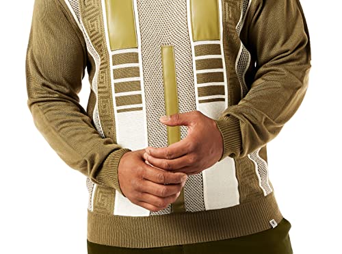 STACY ADAMS Men's Faux Leather Trimmed Dressy Sweater3