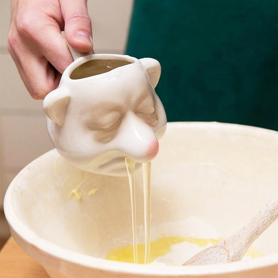 Ceramic Egg Separator Dwarf Shape Kitchen Gadget Egg Yolk Extractor for Separating Whites and Yolks Hand Wash Only 5.51 X 3.74 X 3.34 in 1 piece