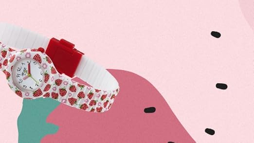 Orologio Bambina HIP HOP Con Ciliegie - Cinturino In Silicone E Tessuto Rosa, Impermeabile 50m - Foto 8