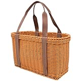🌟Weihnachtsdeko Einkaufstasche, Strandkorb, Rattan Einkaufskorb, Flechtkorb, geflochten Shopper, traditionelle Handwebdesign, natürlich gesund, kann sicher sein, dass verwendet werden.