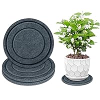 BXI Felt Plant Saucer Mat - 3 Pcs 8 Inch Water Absorbent Planter Coaster, Thick Flower Pot Saucer Pad, Planting Drip Tray for Indoors, Fabric Protective Plate for Tabletop and Floor Surface
