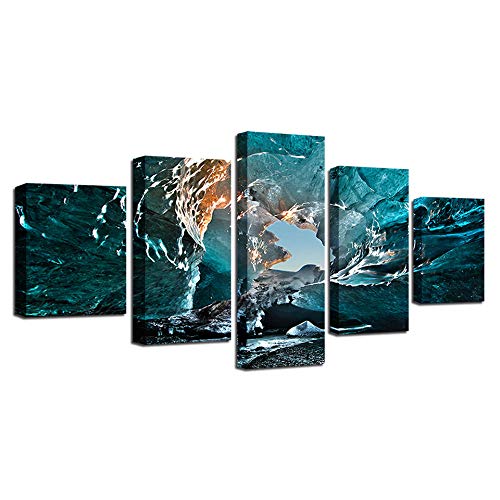 Tableau mer en 5 pièces impression sur toile intissée moderne decoration murale
