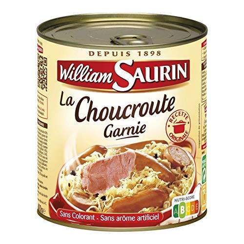 William Saurin – Choucroute relleno de vino blanco 800 g – 4 unidades