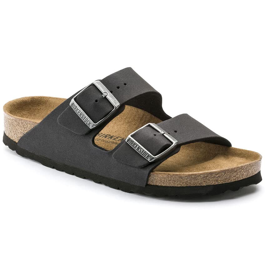 Birkenstock Arizona Amalfi Herren-Sandalen aus weichem Leder, Anthrazit, Größe 38-35, anthrazit, 5-5.5 Women/3-3.5 Men