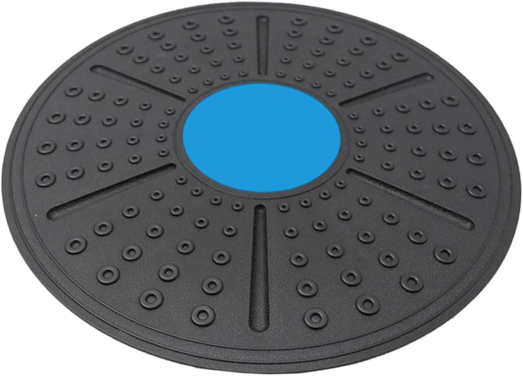 Anti-skid Balance Disk with Rotation and Tilt Massage Touch Surface for Home Fitness Physical Therapy Yoga and Vestibular Training Blue Equilibrium Exercise Tool