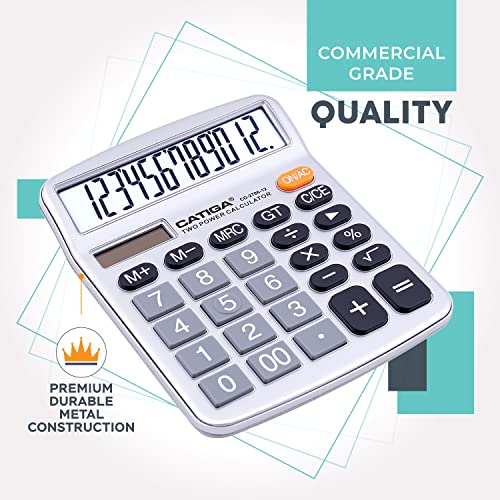 CD-2786 Tischrechner, 12 Ziffern, mit großem LCD-Display und empfindlicher Taste, doppelte Solar- und Batterieleistung, Standardfunktion für Büro, Haus, Schule, CD-2786