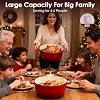 Enameled Cast Iron Dutch Oven Pot With Lid - AIVIKI 5QT Dutch Oven for Bread Baking With Cotton Potholders - Heavy-Duty Cookware for Braising, Stew, Roasting, Oven Safe up to 500°F, Red #5