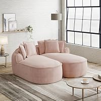 Wakgesy canapé Droit modulaire, en Chenille Rose, Dimensions 184 x 164 x 67 cm, canapé Convertible et canapé l
