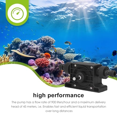 Bohrmaschinenpumpe mit 2 m 3/4 Schlauch, Mini Elektrische Bohrpumpe Schnelle Pumpgeschwindigkeit für Wasser Max Leistung 2000L/H