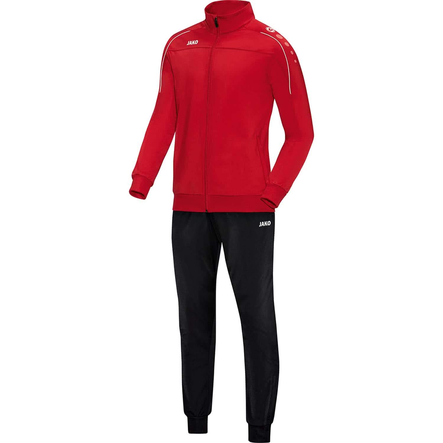 JAKO Unisex Polyester Classico Tracksuit, Red, M