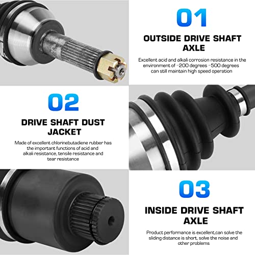 Image of Rear Left or Right CV Axle Shaft Assembly Fits for Polaris Sportsman 400 HO /450 /500 HO /500 EFI /800 /570 2006 2007 2008 2009 2010 2011 2012 2013 2014, Replace for 1332421 1332935, 2 Rear Axles