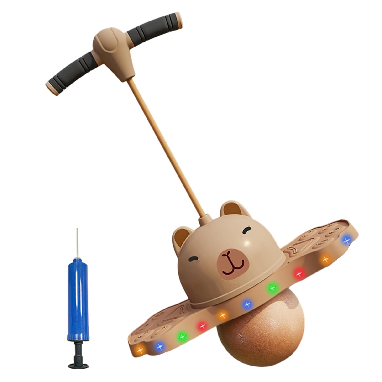 Pelota Saltador Para Con Mango De Los Juegos De Elástico Con Capybara