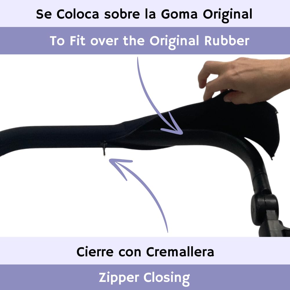 PROTEC TIF | Funda de Neopreno Compatible con el Manillar de Goma del Carrito Jane MUUM | Se coloca sobre la goma original | Fabricación Española
