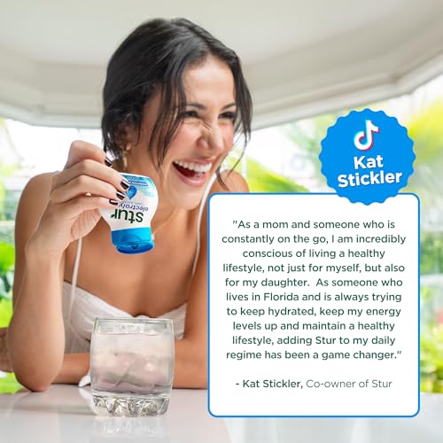 Image of Stur Electrolyte Drops | Source of B Vitamins for Instant Hydration | No Sugar, No Sweeteners | Zero Calories | Unflavored Liquid Water Enhancer | Vegan & Keto Friendly | 5 Bottles (Makes 160 Drinks)