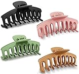 QAIMER Hair Claw Clips - 4 PCS Hair Clips Women - 4.3 inch Claw Clip is one of the handy Girls Hair 
