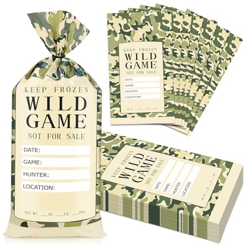 140 Pack Camouflage Freezer Meat Bags, 2 lb Ground Meat