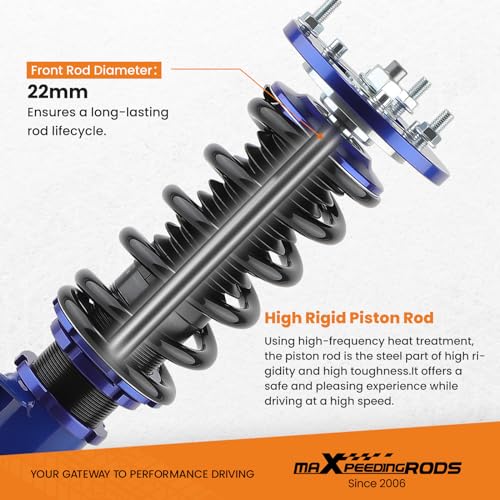 maXpeedingrods Gewindefahrwerk für 3 Series E36 316 318 320 323 325 328 92-97 Blau NEU