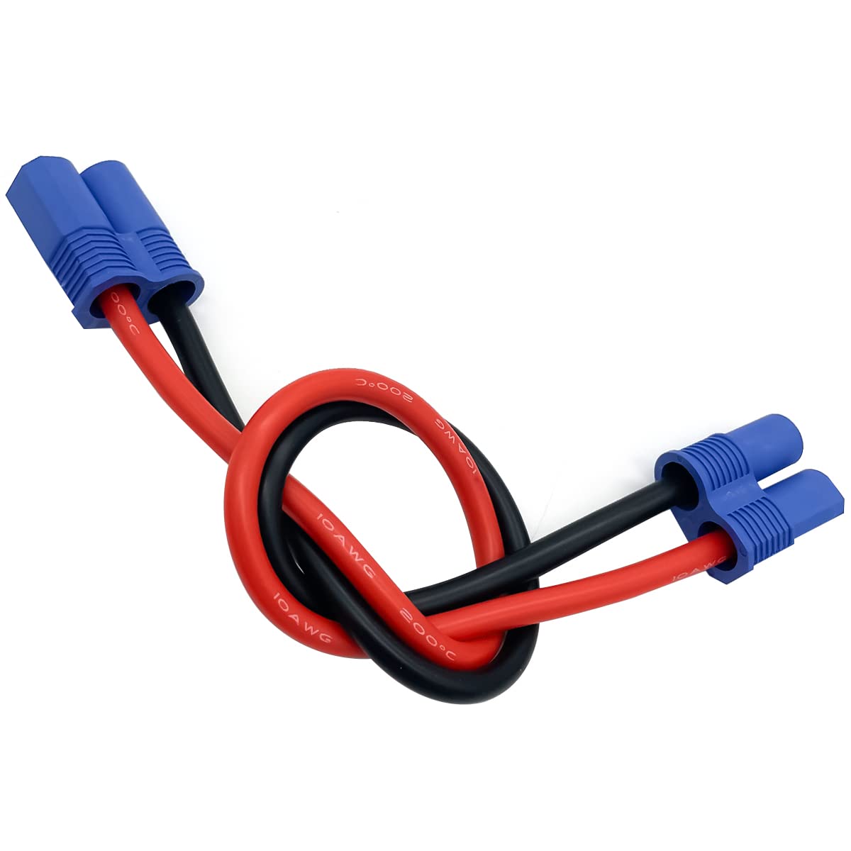 EC8オスコネクタからEC8メスコネクタRC延長ケーブルリードアダプターRCバッテリー充電器(30CM / 10AWG)